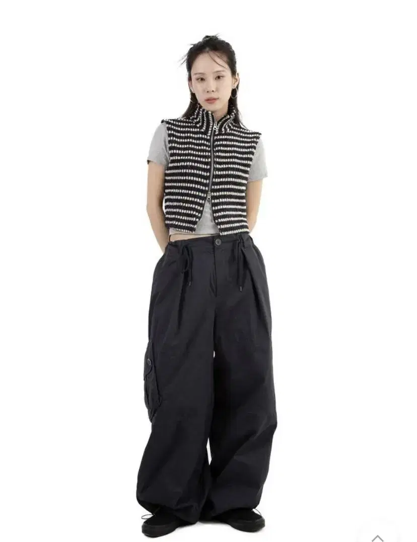 릿킴 washed ballon pocket pants 차콜 네이비